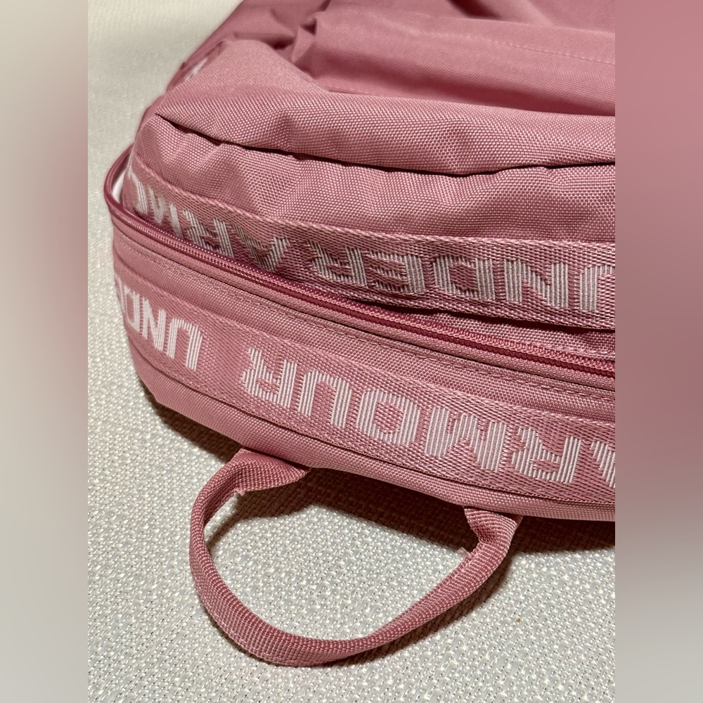 Under Armour UA Loudon Backpack Pink/White 1364186 697 School Bag (Used Once) - Picture 3 of 4